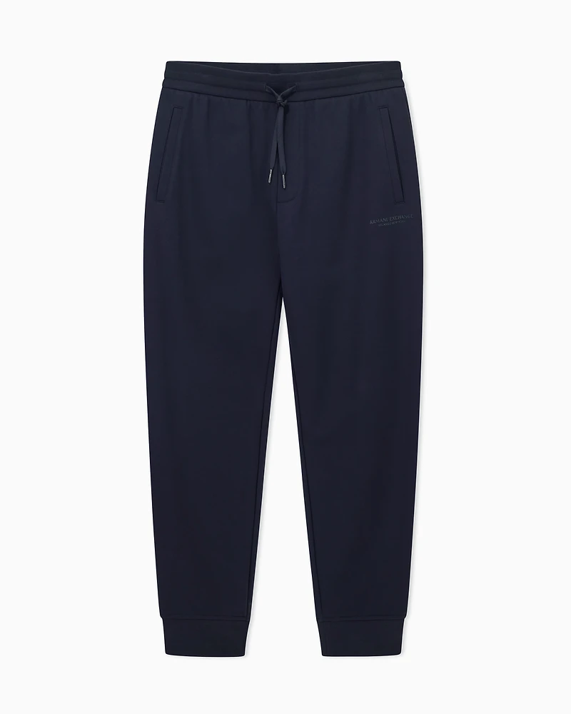 Armani Exchange - Tone Logo Jogger Pants, Man, Navy Blue, Size: