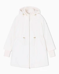 Recycled fabric parka with hood