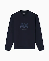 Armani Exchange - Sweatshirt with maxi logo, Man, Navy Blue, Size: