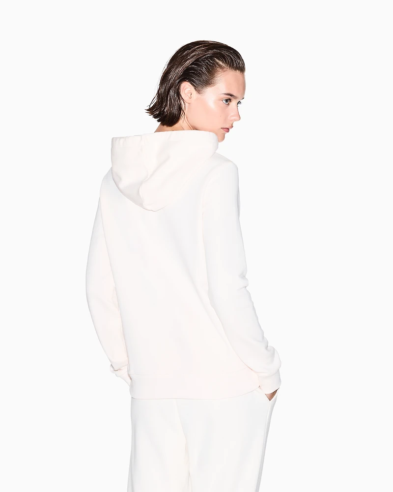 Armani Exchange - Hoodie with small logo, Woman, White, Size:
