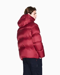 Armani Exchange - Satin hooded down jacket, Man, Burgundy, Size: