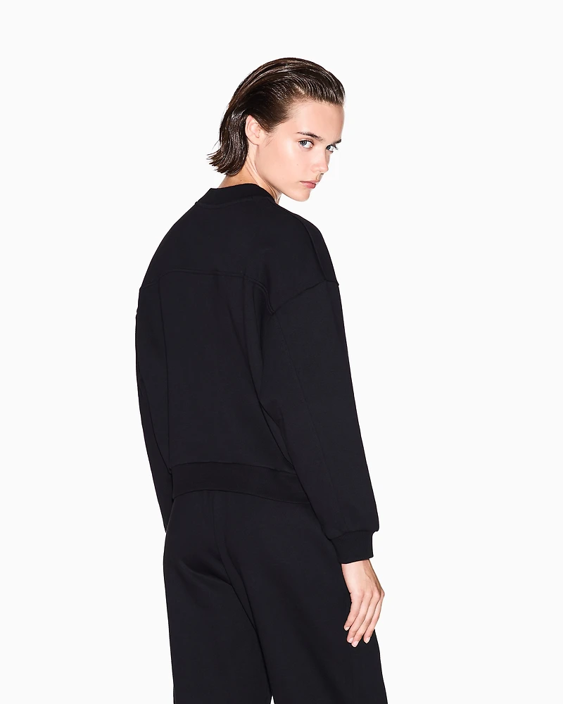 Armani Exchange - Sweatshirts without Hood, Woman, Black, Size: