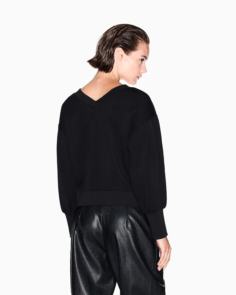 Armani Exchange - Sweatshirts without Hood, Woman, Black, Size: