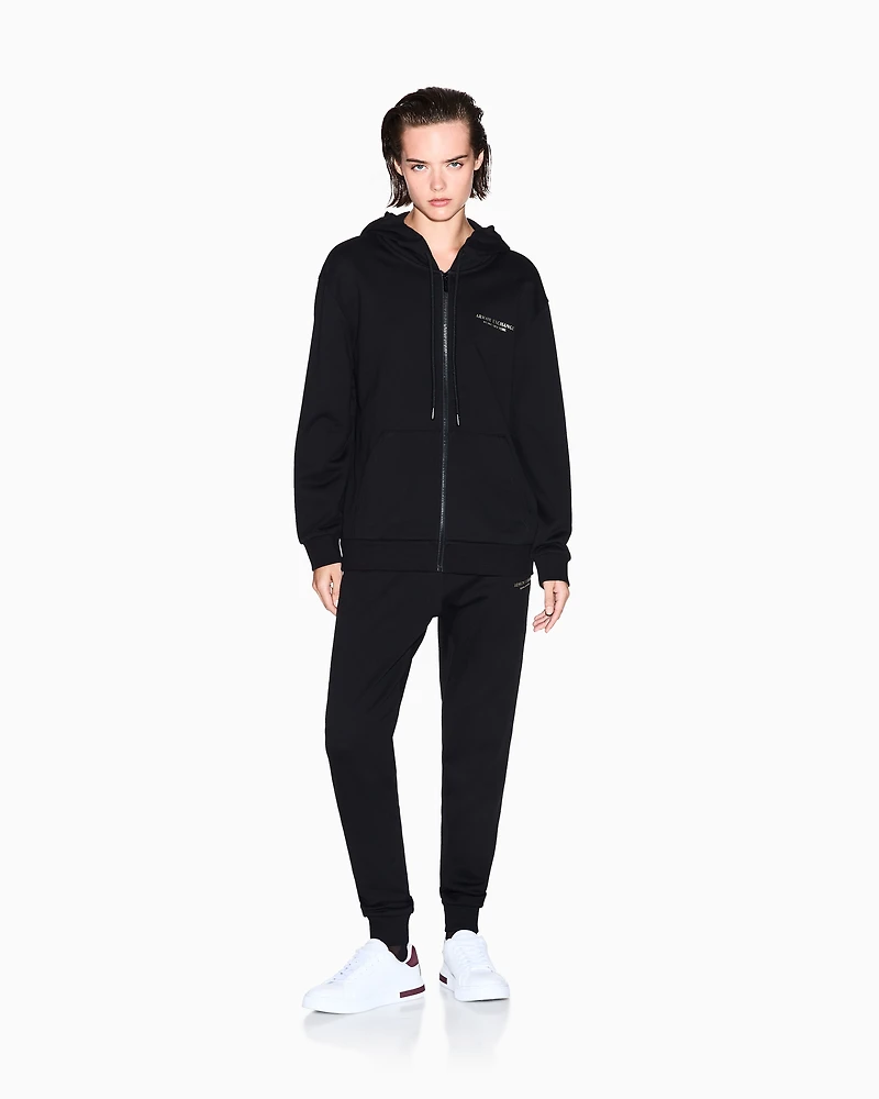 Armani Exchange - Cotton Jogger Pants, Woman, Black, Size: