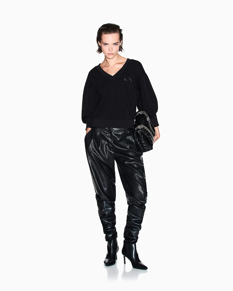 Armani Exchange - Sweatshirts without Hood, Woman, Black, Size: