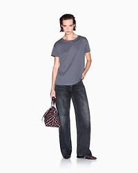 Armani Exchange - Relaxed Fit T-Shirts, Woman, Grey, Size:
