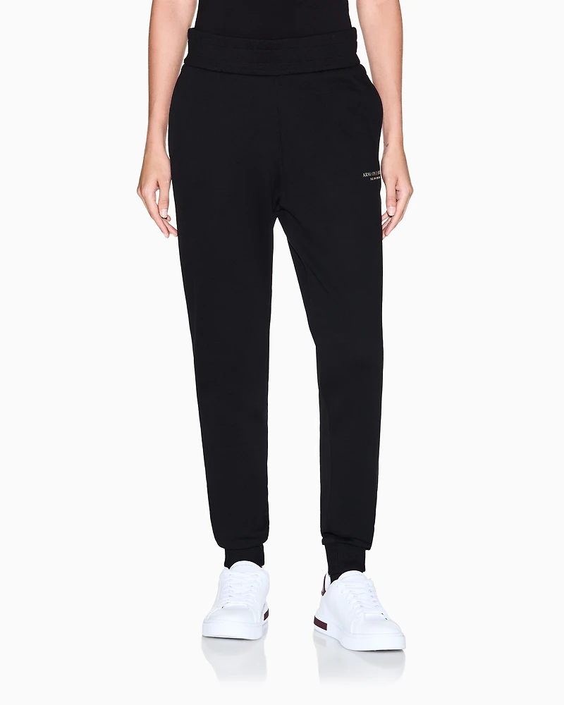 Armani Exchange - Cotton Jogger Pants, Woman, Black, Size: