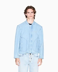Armani Exchange - Denim Jackets, Man, Blue, Size: