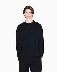 Sweatshirt with embossed logo