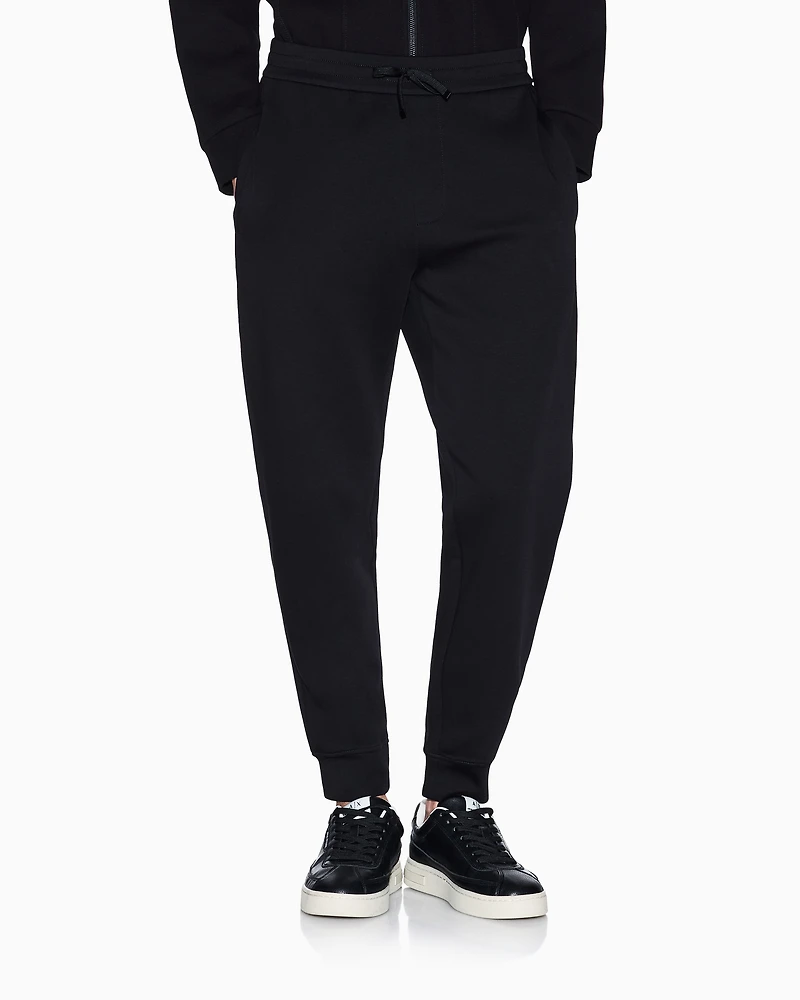 Armani Exchange - Cotton blend jogger pants, Man, Black, Size: