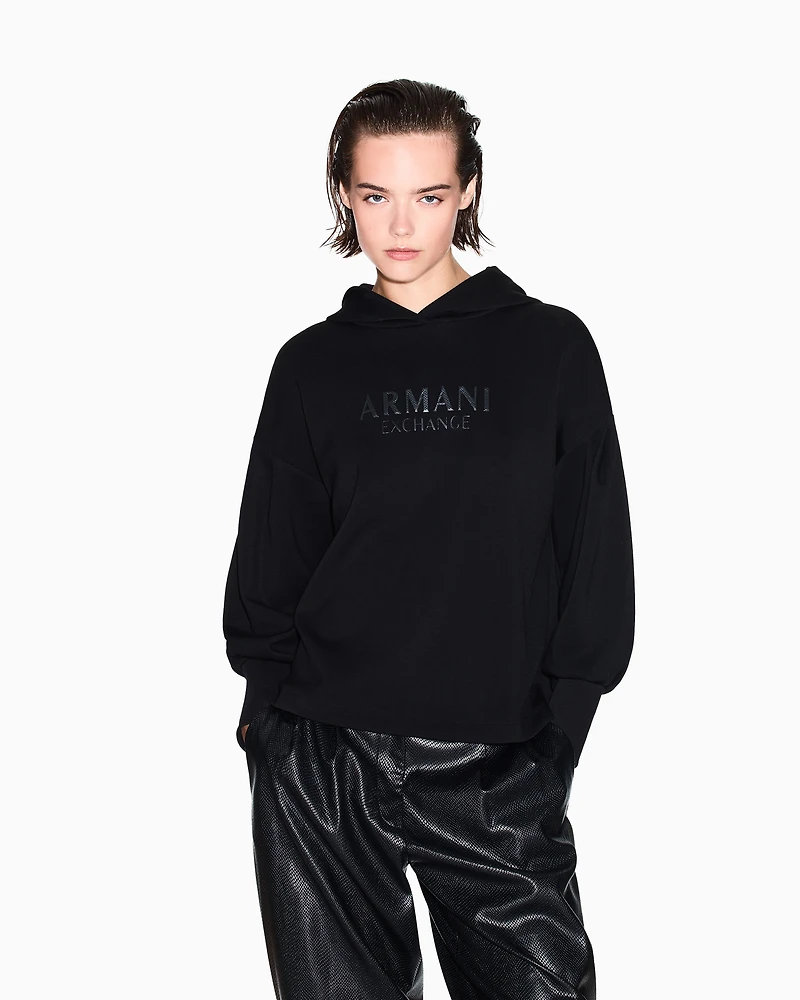 Armani Exchange - Hoodies, Woman, Black, Size: