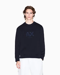 Armani Exchange - Sweatshirt with maxi logo, Man, Navy Blue, Size: