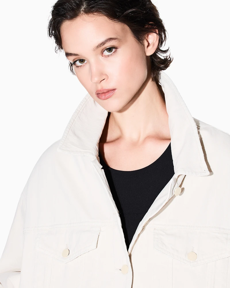 Armani Exchange - Oversized denim jacket, Woman, Camel, Size: