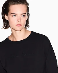 Armani Exchange - Basic crewneck sweatshirt, Woman, Black, Size: