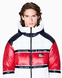 Armani Exchange - Jacket with contrasting bands, Man, White, Size:
