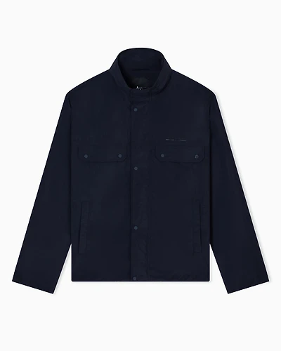 Armani Exchange - LIGHTWEIGHT ZIP UP LOGO JACKET, Man, Navy Blue, Size: