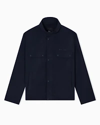 Armani Exchange - Waterproof jacket with logo, Man, Navy_blue, Size: