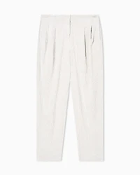Armani Exchange - Casual Trousers, Woman, Beige, Size: 4