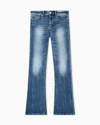 Armani Exchange - Flared Jeans, Woman, Blue, Size: