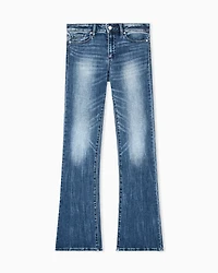 Armani Exchange - Flared Jeans, Woman, Blue, Size: