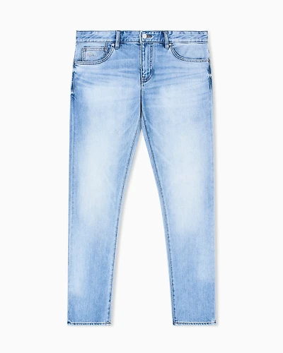 Armani Exchange - Stretch denim skinny jeans, Man, Blue, Size: