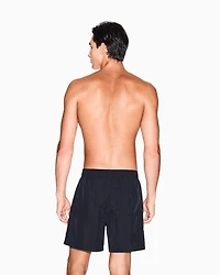 LOGO PRINT BOXER SWIM TRUNKS