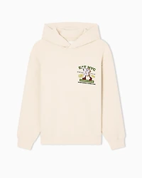 Emporio Armani - New York Capsule Collection EAT NYC print jersey hooded sweatshirt, Man, Beige, Size: