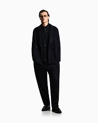 Emporio Armani - Double-breasted blazer wool cloth, Man, Navy Blue, Size: