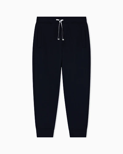 Emporio Armani - Modal-blend jersey comfort-fit joggers, Boy, Navy Blue, Size: