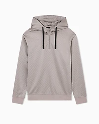 Armani Exchange - Micro texture hoodie, Man, Brown, Size: