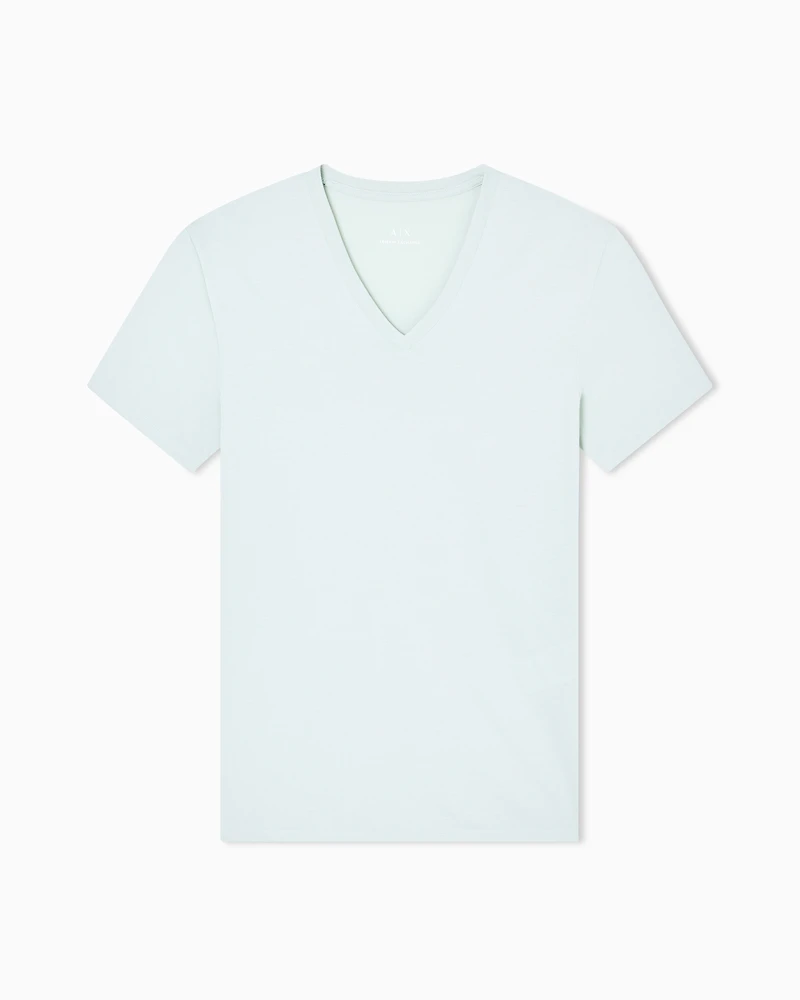 Armani Exchange - Slim fit T-shirt Pima cotton jersey, Man, Green, Size: