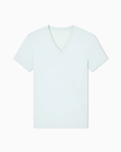 Armani Exchange - Slim fit T-shirt Pima cotton jersey, Man, Green, Size: