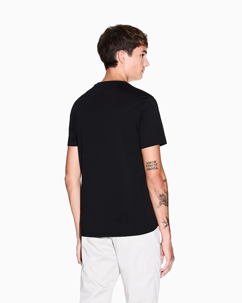Armani Exchange - Slim fit circle print T-shirt, Man, Black, Size: