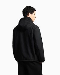 Emporio Armani - Nylon jacket with hood and visor, Man, Black, Size: