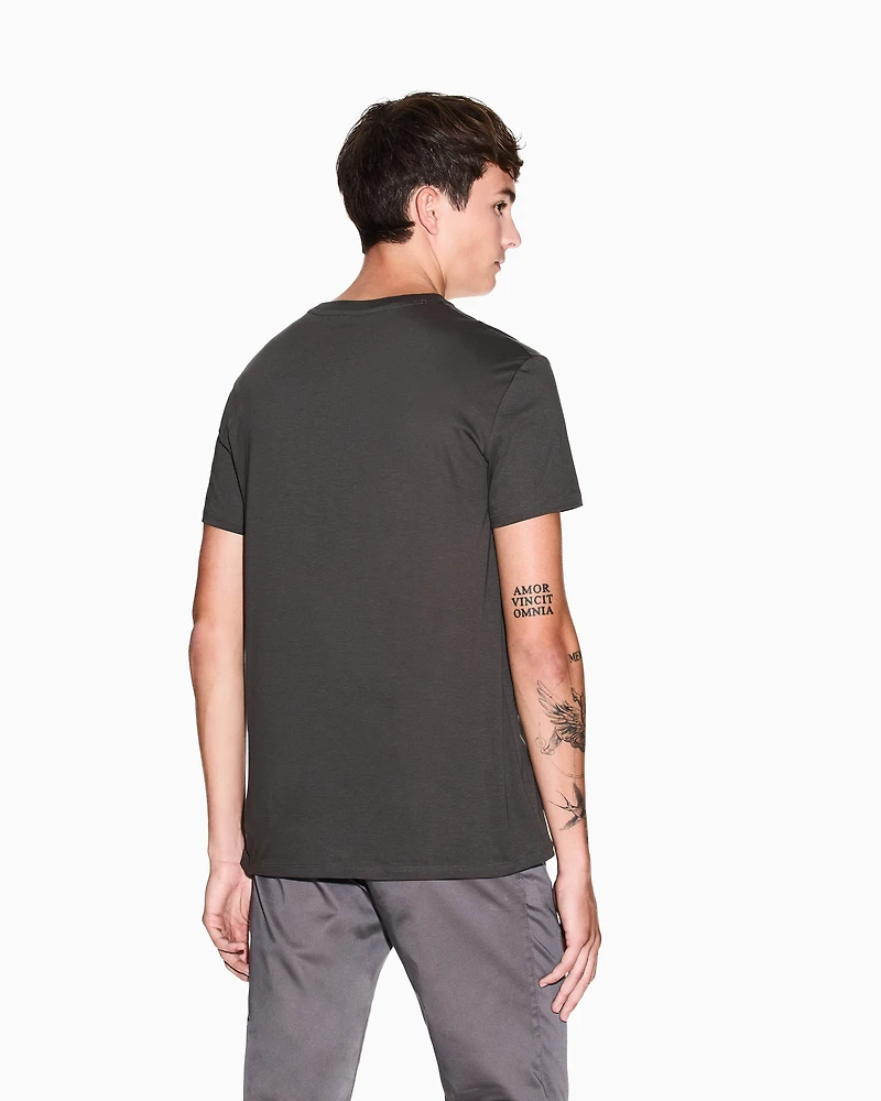Armani Exchange - Slim fit T-shirt Pima cotton jersey, Man, Green, Size: