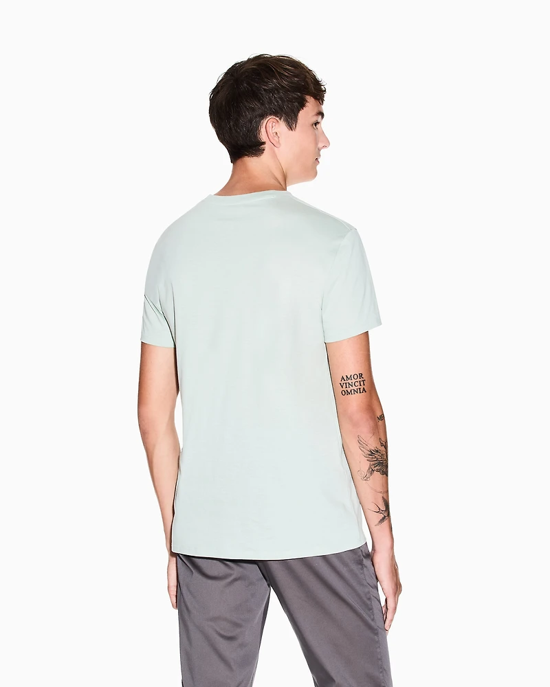 Armani Exchange - Slim fit T-shirt Pima cotton jersey, Man, Green, Size: