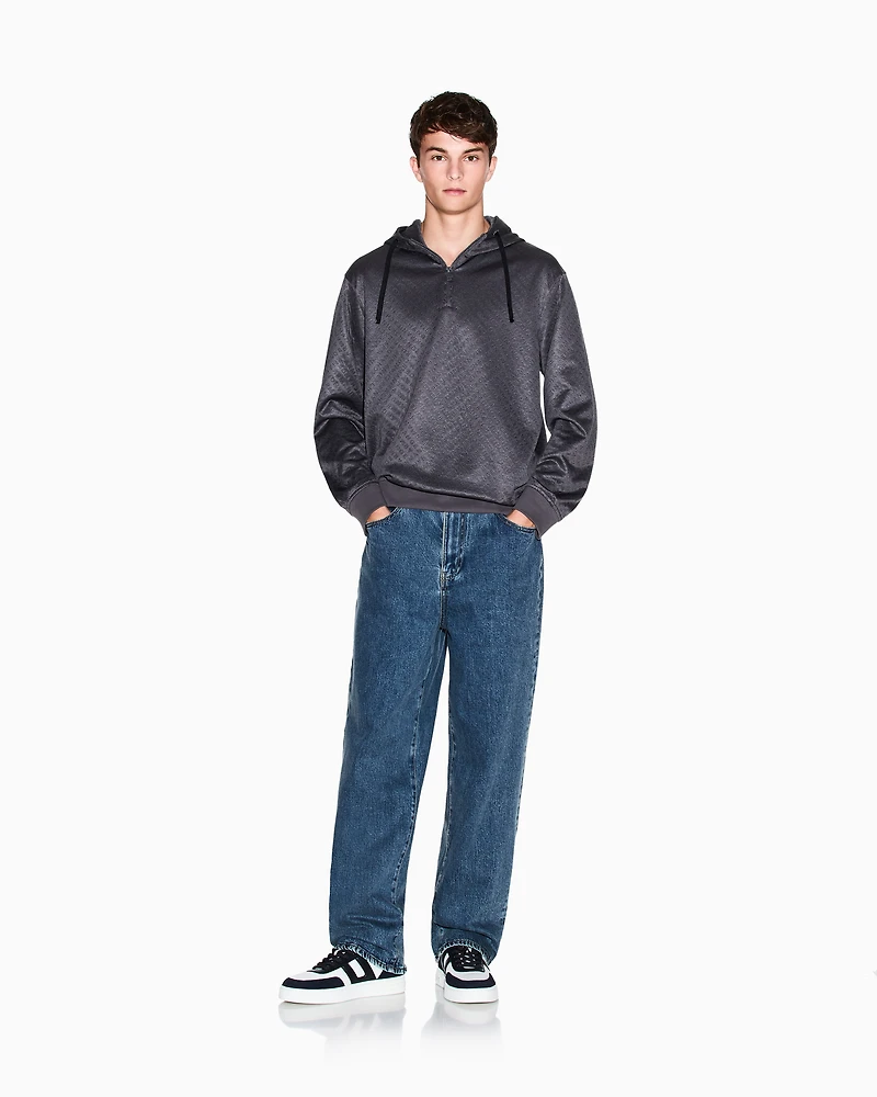 Armani Exchange - Loose Jeans, Man, Blue, Size: