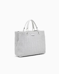 Emporio Armani - Quilted-effect medium MyEA shopper bag, Woman, Grey, Size: TU