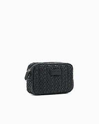 Emporio Armani - Embossed-effect camera case with chain shoulder strap, Woman, Black, Size: TU