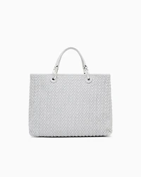 Emporio Armani - Quilted-effect medium MyEA shopper bag, Woman, Grey, Size: TU