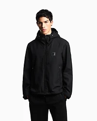 Emporio Armani - Nylon jacket with hood and visor, Man, Black, Size:
