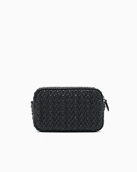 Emporio Armani - Embossed-effect camera case with chain shoulder strap, Woman, Black, Size: TU