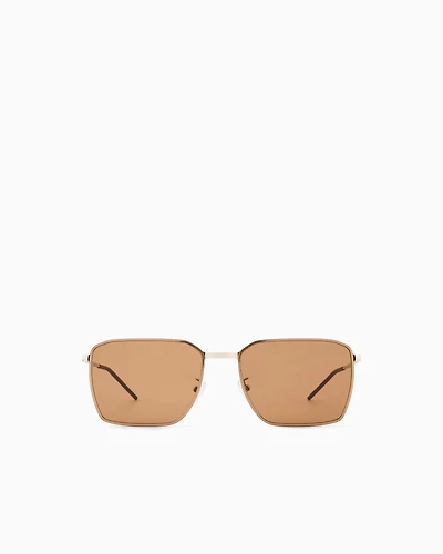 Emporio Armani - Men’s square sunglasses, Man, Gold, Size: 60L