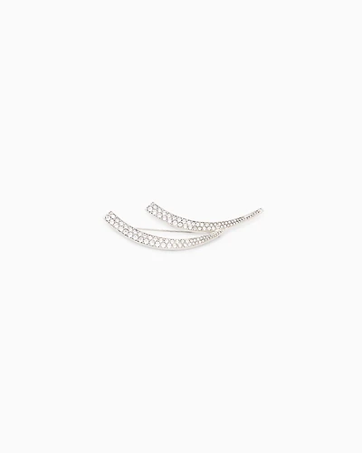 Emporio Armani - Swarovski pavé rhinestone brooch, Woman, Transparent, Size: TU