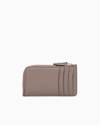 Emporio Armani - MyEA deer-print card holder with wrap-around zip, Woman, Beige, Size: TU