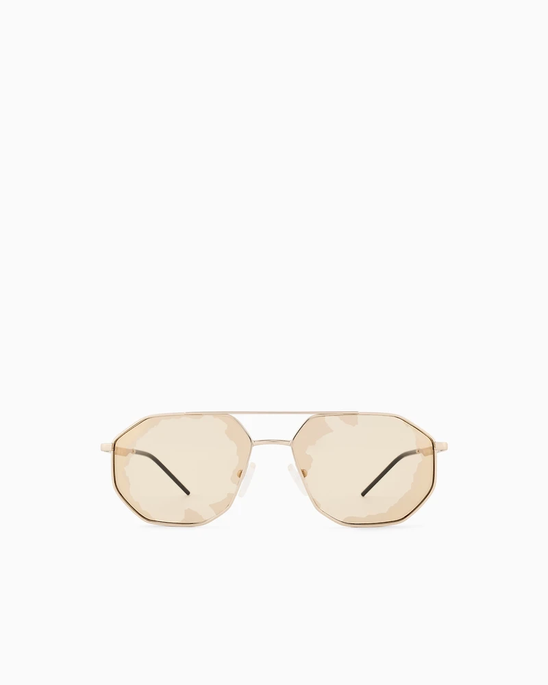 Emporio Armani - Men’s irregular-shaped sunglasses, Man, Size: 58L
