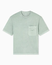 Used-effect cotton T-shirt