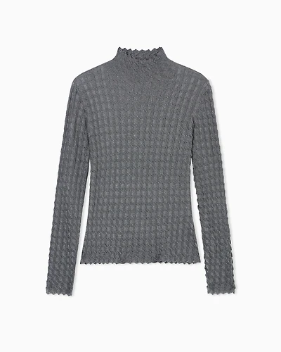 Emporio Armani - 3D-effect lurex knit, Woman, Grey, Size: