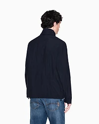 Armani Exchange - Waterproof jacket with logo, Man, Navy_blue, Size: