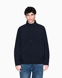 Armani Exchange - Waterproof jacket with logo, Man, Navy_blue, Size: